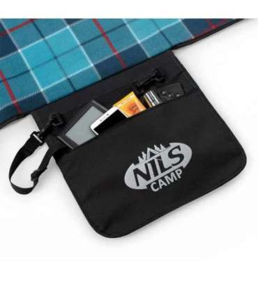 NC8002 BLUE CHEQUERED PICNIC MAT 250x200 PE ALU NILS CAMP