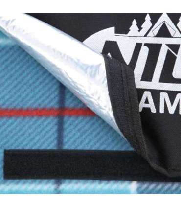 NC8002 BLUE CHEQUERED PICNIC MAT 250x200 PE ALU NILS CAMP