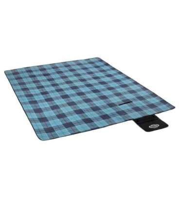 NC8002 BLUE CHEQUERED PICNIC MAT 250x200 PE ALU NILS CAMP