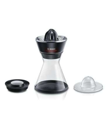 Bosch MCP72GPB citrus press Plastic, Stainless steel Black, Transparent