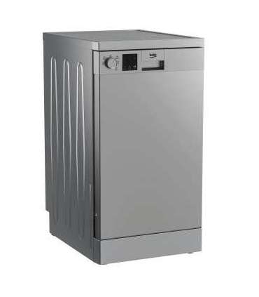 BEKO Free standing Dishwasher DVS05024S, Energy class E (old A++), 45 cm, 5 programs, Silver