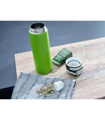 Leifheit 03277 travel mug 600 ml Black, Green Stainless steel