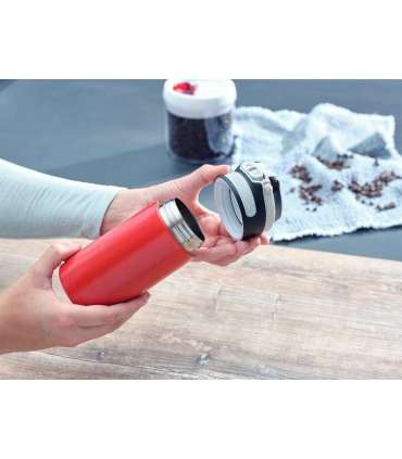 Leifheit 03245 travel mug 350 ml Black, Red Stainless steel
