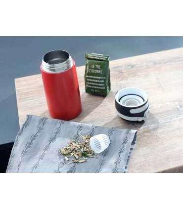 Leifheit 03245 travel mug 350 ml Black, Red Stainless steel