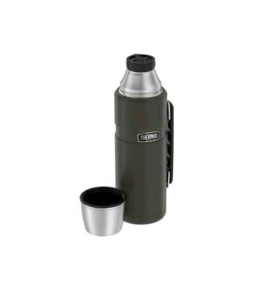 THERMOS 470 ml thermos flask with cup holder - army green