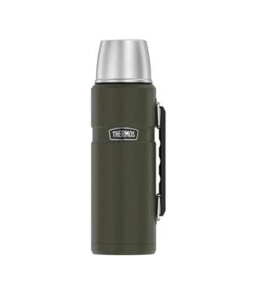 THERMOS 470 ml thermos flask with cup holder - army green