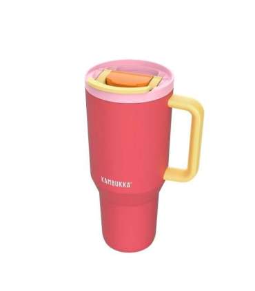 Thermal mug with telescopic straw Kambukka Rio Tumbler 950ml Pink Papaya