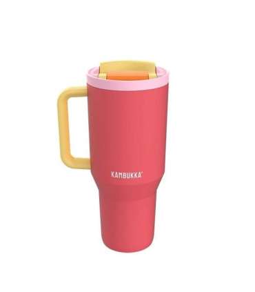 Thermal mug with telescopic straw Kambukka Rio Tumbler 950ml Pink Papaya