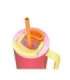Thermal mug with telescopic straw Kambukka Rio Tumbler 950ml Pink Papaya