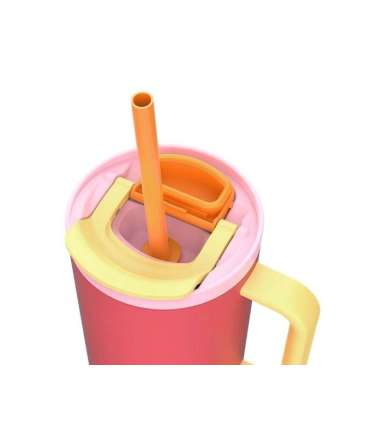 Thermal mug with telescopic straw Kambukka Rio Tumbler 950ml Pink Papaya