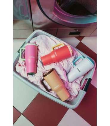 Thermal mug with telescopic straw Kambukka Rio Tumbler 950ml Pink Papaya