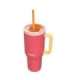 Thermal mug with telescopic straw Kambukka Rio Tumbler 950ml Pink Papaya