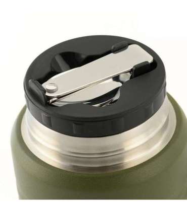 M-Tac UN-R02-750A Food thermos with foldable stainless steel spoon, 750 ml, olive green