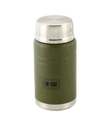 M-Tac UN-R02-750A Food thermos with foldable stainless steel spoon, 750 ml, olive green