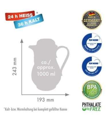 ROTPUNKT 330-16-04-0 vacuum flask 1 L Cherry (fruit)