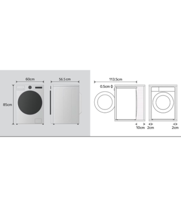 Washing machine LG F4X5511THB