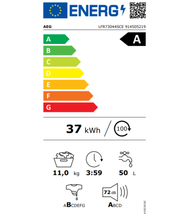 Washing machine AEG LFR73044SCE