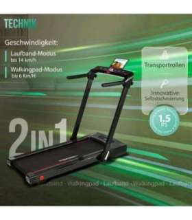 Treadmill CHRISTOPEIT 2in1, black
