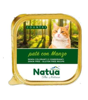 Natua Country Beef - Wołowina karma mokra dla kota tacka 100g