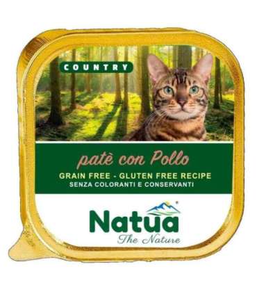 Natua Country Chicken - Kurczak karma mokra dla kota tacka 100g