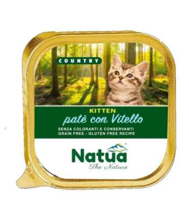 Natua Country Kitten Veal - Cielęcina dla kociąt karma mokra dla kota tacka 100g