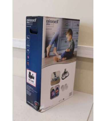 SALE OUT. Bissell Mop SpinWave Cordless operating Washing function Blue/Titanium 18 V DAMAGED PACKAGING