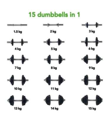 Hantel TUNTURI Dumbbell Set 15kg, screw