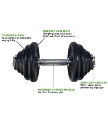 Hantel TUNTURI Dumbbell Set 15kg, screw