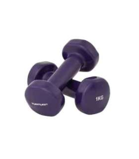 Dumbbells TUNTURI Vinyl Dumbbells 1.0kg, purple
