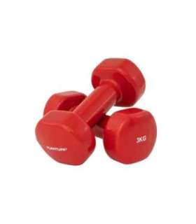 Hantlid TUNTURI Vinyl Dumbbells 3.0kg, punane