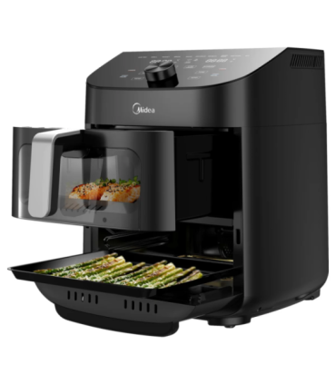 Midea Two Zone Airfryer MAD1100DADK Power 1850 W Capacity 4.4/6.4 L Rapid Air technology Black