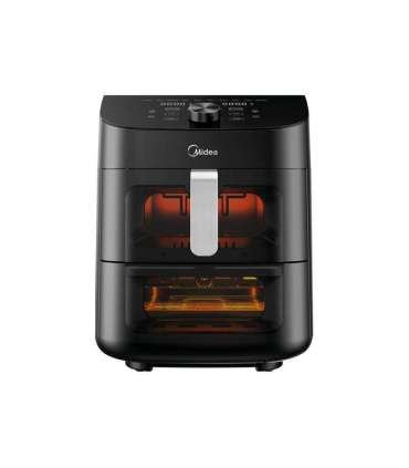 Midea Two Zone Airfryer MAD1100DADK Power 1850 W Capacity 4.4/6.4 L Rapid Air technology Black