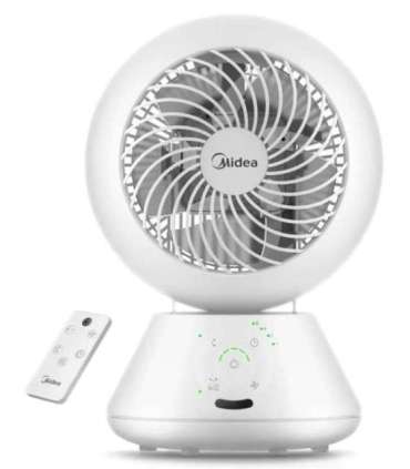 Midea Fan MDF24JRW TurboForce Table Fan White Number of speeds 5 Oscillation Remote control