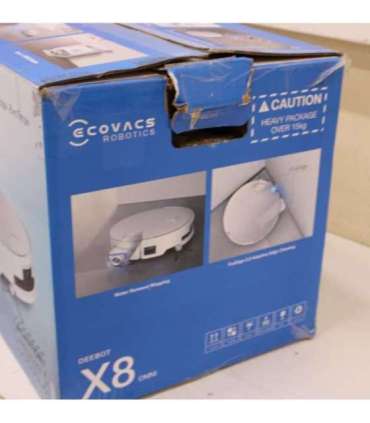 SALE OUT. Ecovacs DEEBOT X8 OMNI Vacuum cleaner, Robot, Wet&Dry, 18000Pa, TruEdge 2.0, AIVI 3D 3.0, YIKO-GPT,