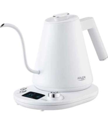 Adler Kettle AD 1349w Electric 1100 W 1 L Stainless Steel 360° rotational base White