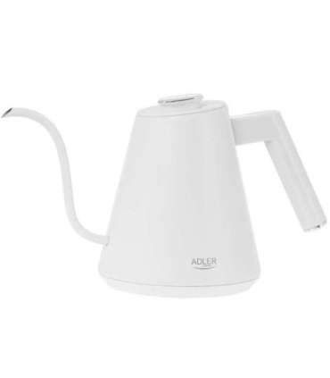 Adler Kettle AD 1349w Electric 1100 W 1 L Stainless Steel 360° rotational base White