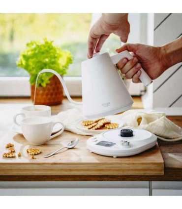 Adler Kettle AD 1349w Electric 1100 W 1 L Stainless Steel 360° rotational base White
