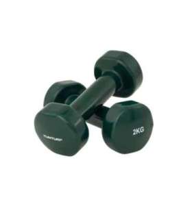 Hantlid TUNTURI Vinyl Dumbbells 2.0kg, roheline