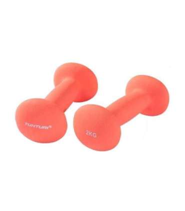 Hantlid TUNTURI Neopreen Dumbbells 2kg, punased