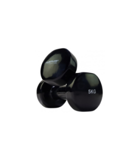 Hantlid TUNTURI Vinyl Dumbbells 2 x 5 kg, must
