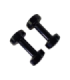 Dumbbells TUNTURI Vinyl Dumbbells 2 x 5 kg, black