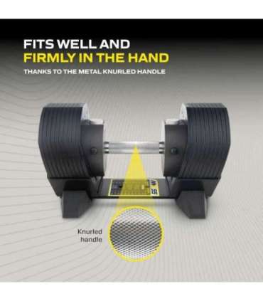 Reguleeritav hantel TUNTURI MX55 Dumbbell 4,5-24,9 kg, knurled
