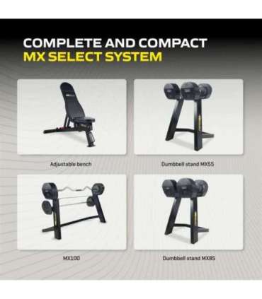 Reguleeritav hantel TUNTURI MX55 Dumbbell 4,5-24,9 kg, knurled