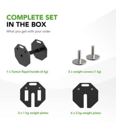 Dumbbell TUNTURI Rapid Adjustable Dumbbell 20kg