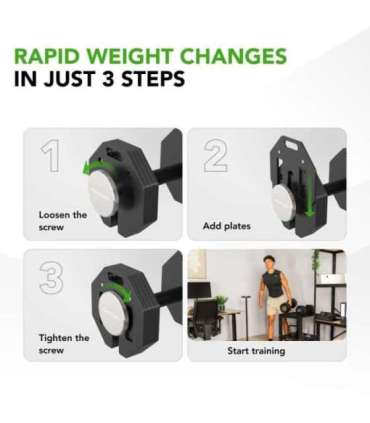 Dumbbell TUNTURI Rapid Adjustable Dumbbell 20kg