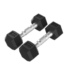 Hantlid TUNTURI Platinum Hex Rubber Dumbbell, 2x 2,5kg