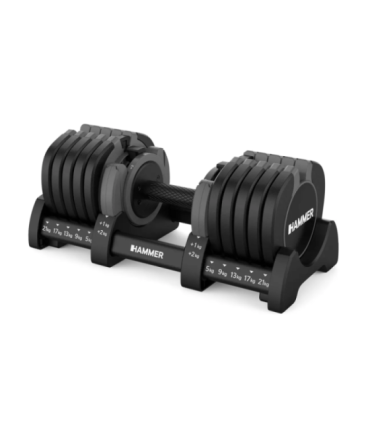 Adjustable dumbbell HAMMER StrongLock 8.0, 4-23 kg
