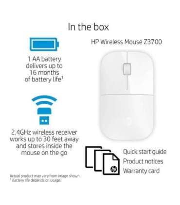 HP Z3700 Wireless Mouse - White