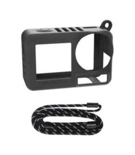 Sunnylife OA5-BHT885-D silicone case with strap for ACTION 5 PRO (black)