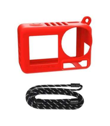 Sunnylife OA5-BHT885-R silicone case with strap for ACTION 5 PRO (red)